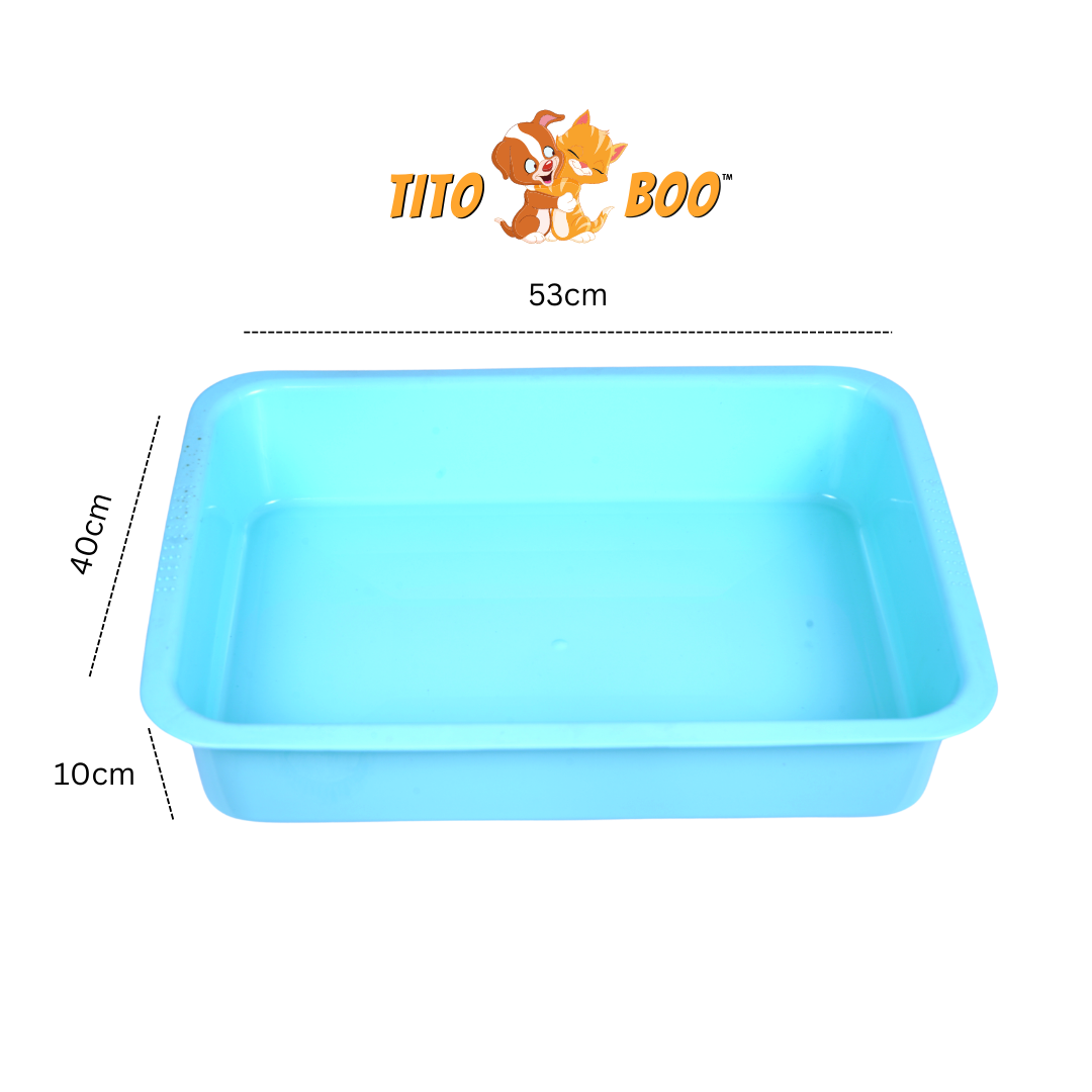 Tito Boo Premium Cat Litter Tray + Scooper (Assorted Colors)